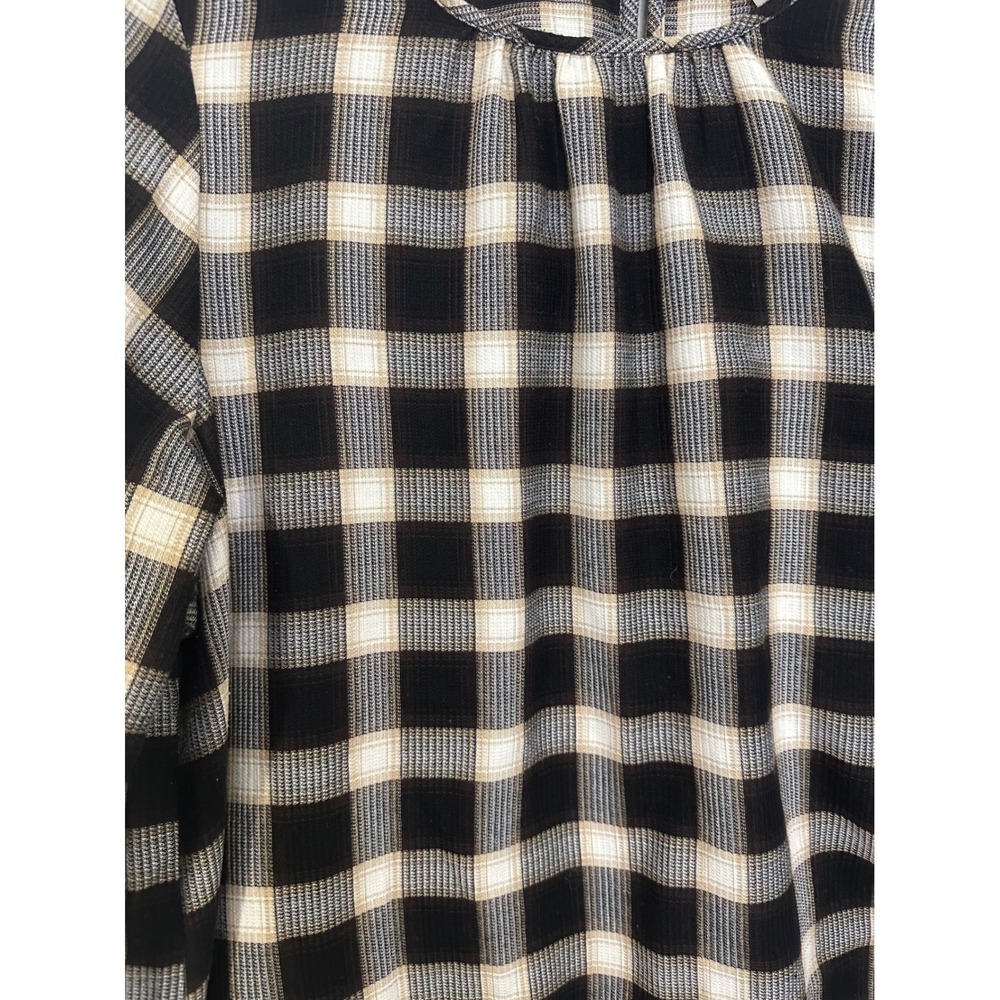 CJ Banks Women's Plaid Long Sleeve Button Back‎ Top Size 1X Academia preppy - Picture 5 of 11